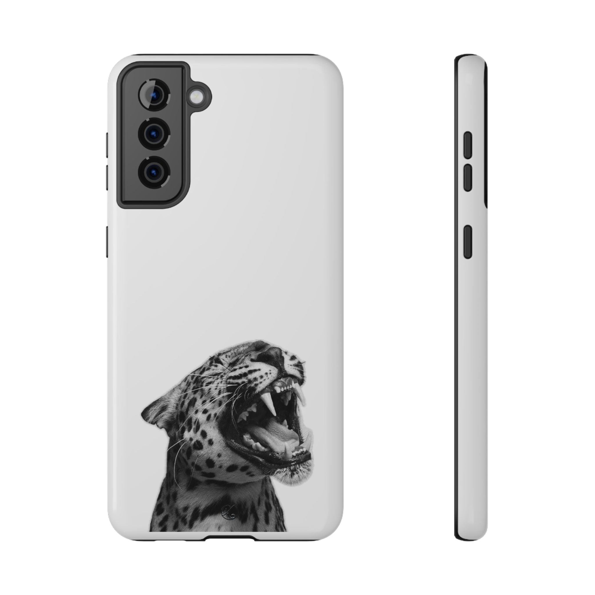 Leopard Roar Impact Phone Case — Protective iPhone Case with Fierce Black & White Design