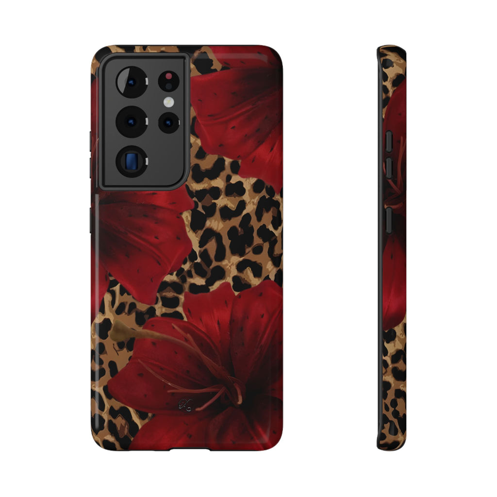 Leopard Red Lily Impact Phone Case