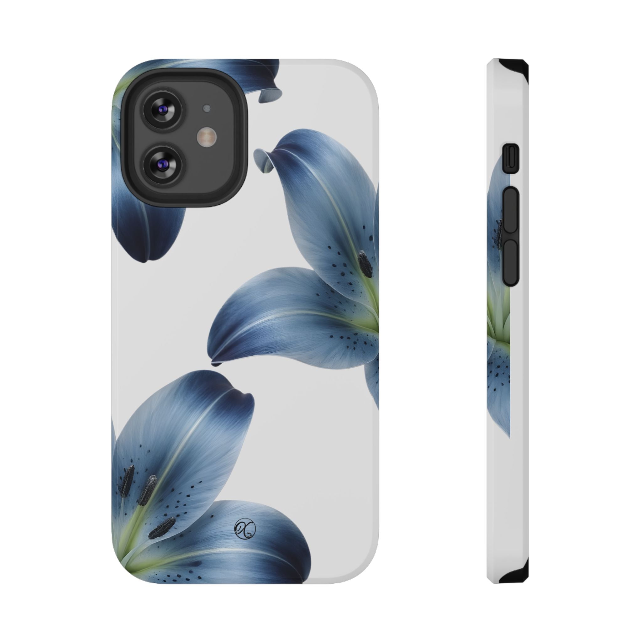 Floral Blue Lily Impact-Resistant Phone Case