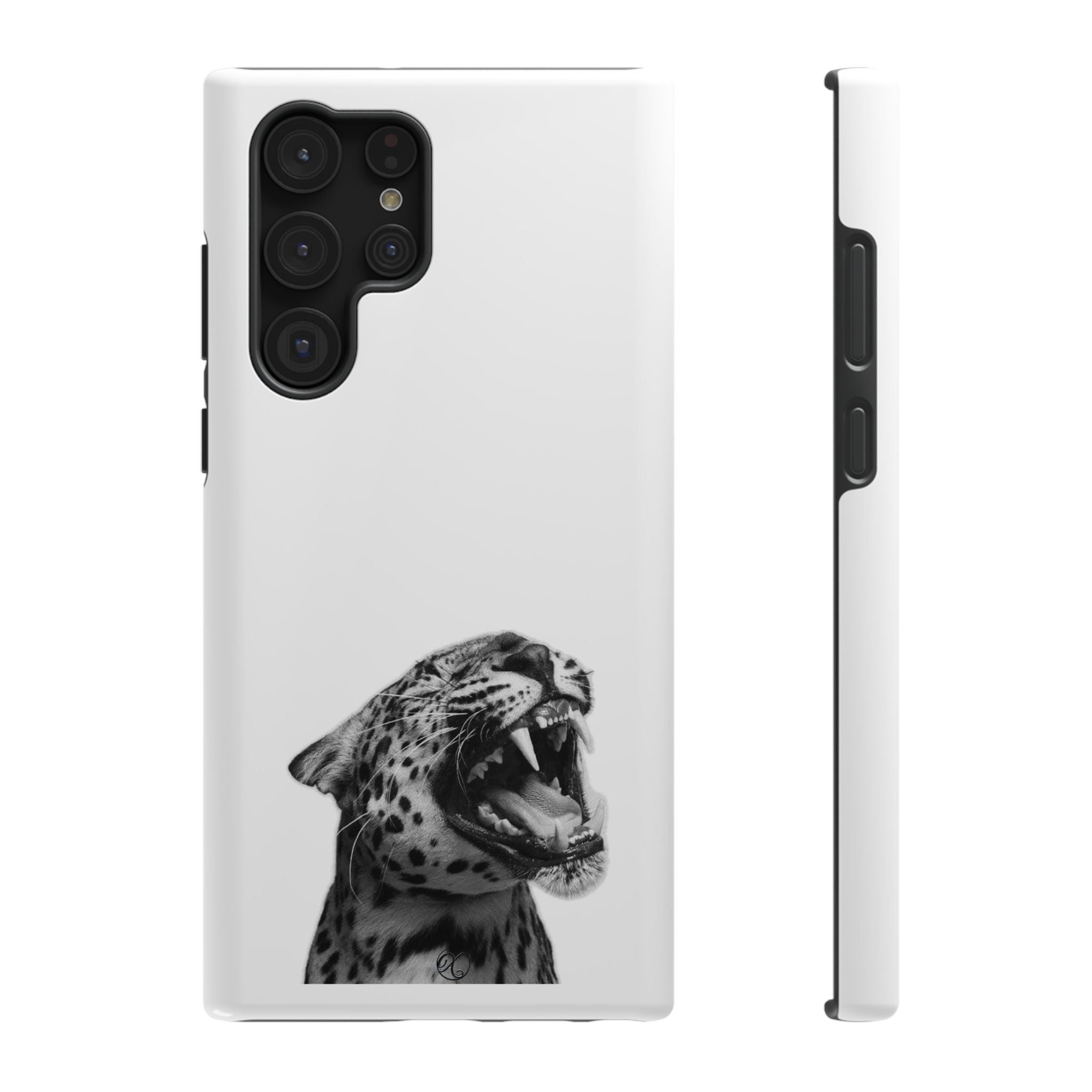 Leopard Roar Impact Phone Case — Protective iPhone Case with Fierce Black & White Design