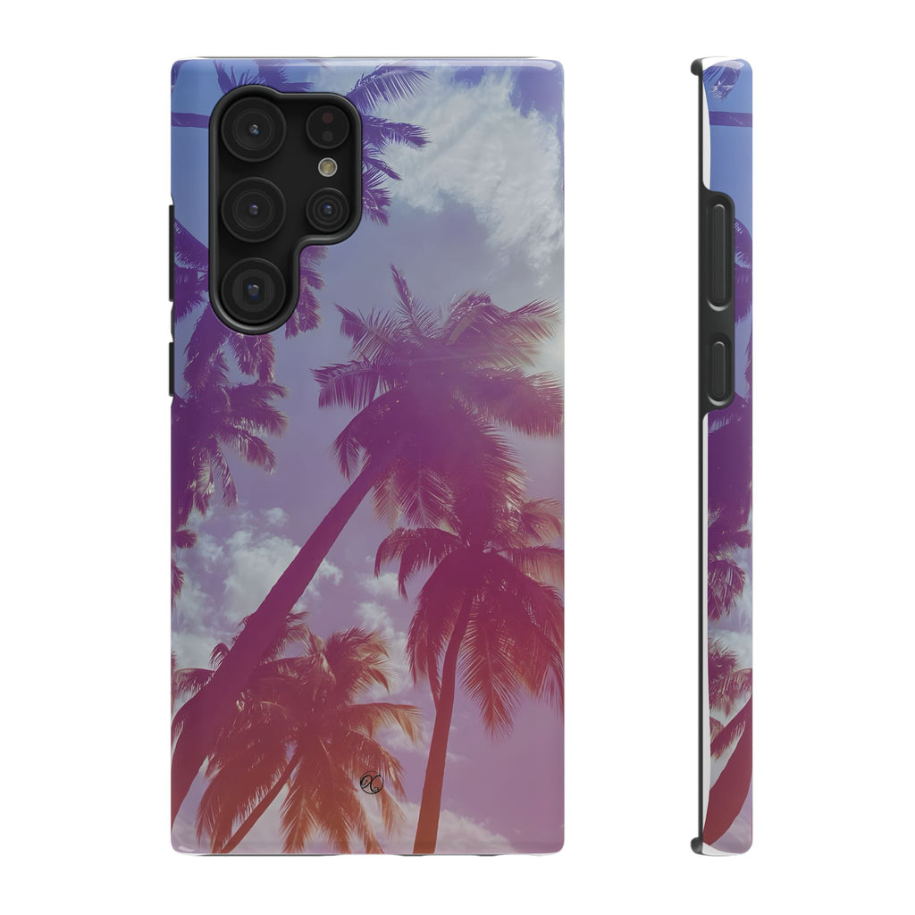 Tropical Palm Impact Phone Case — Sunset Palm Tree Protective Cover