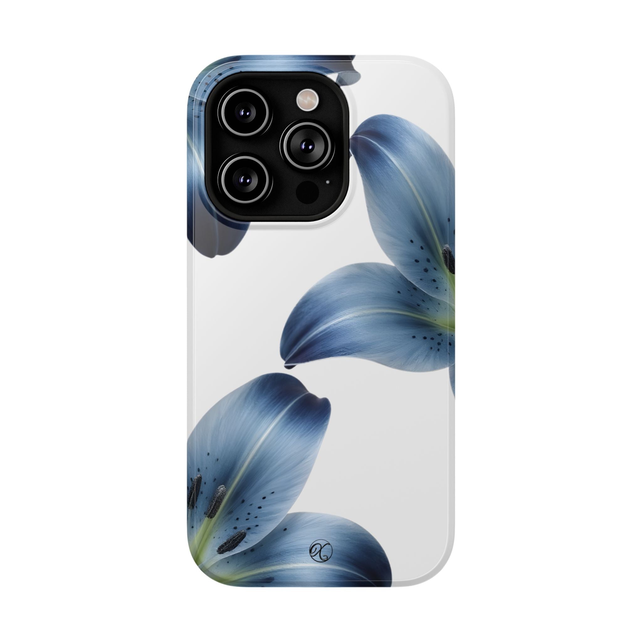 Floral Blue Lily Impact-Resistant Phone Case
