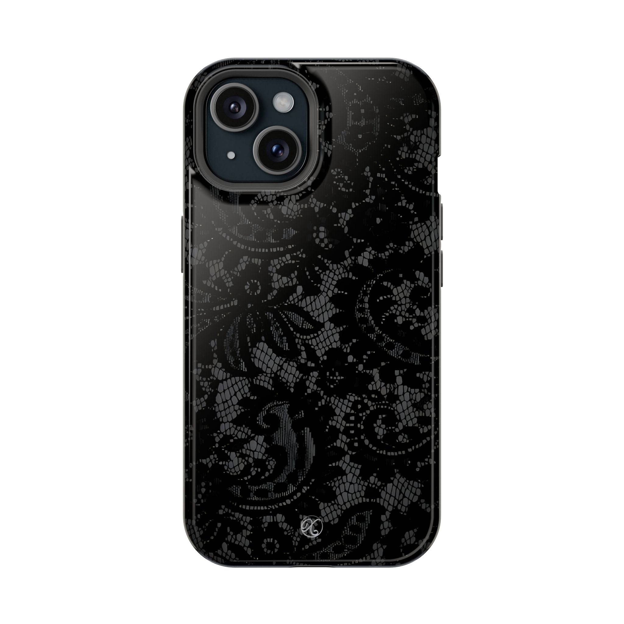 Black Lace Impact-Resistant Phone Case — Slim Protective iPhone Cover