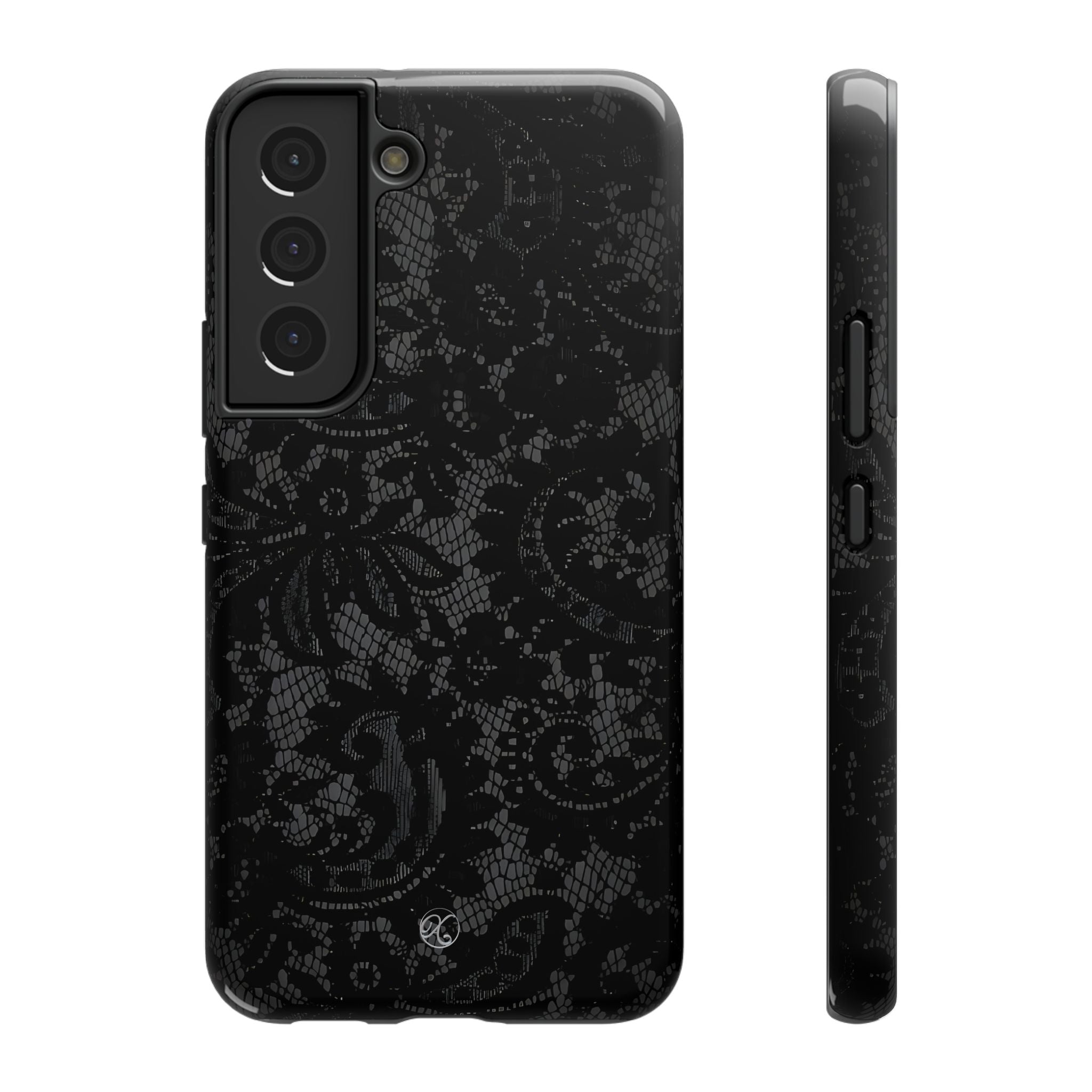 Black Lace Impact-Resistant Phone Case — Slim Protective iPhone Cover