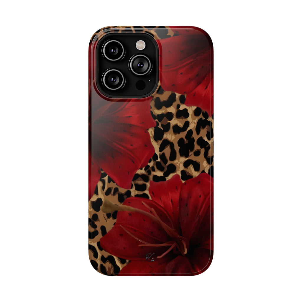 Leopard Red Lily Impact Phone Case