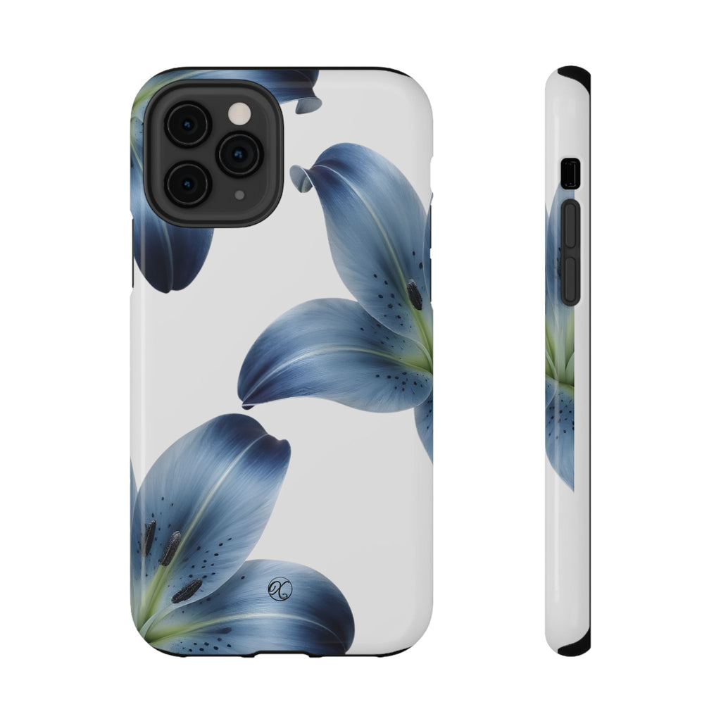 Floral Blue Lily Impact-Resistant Phone Case