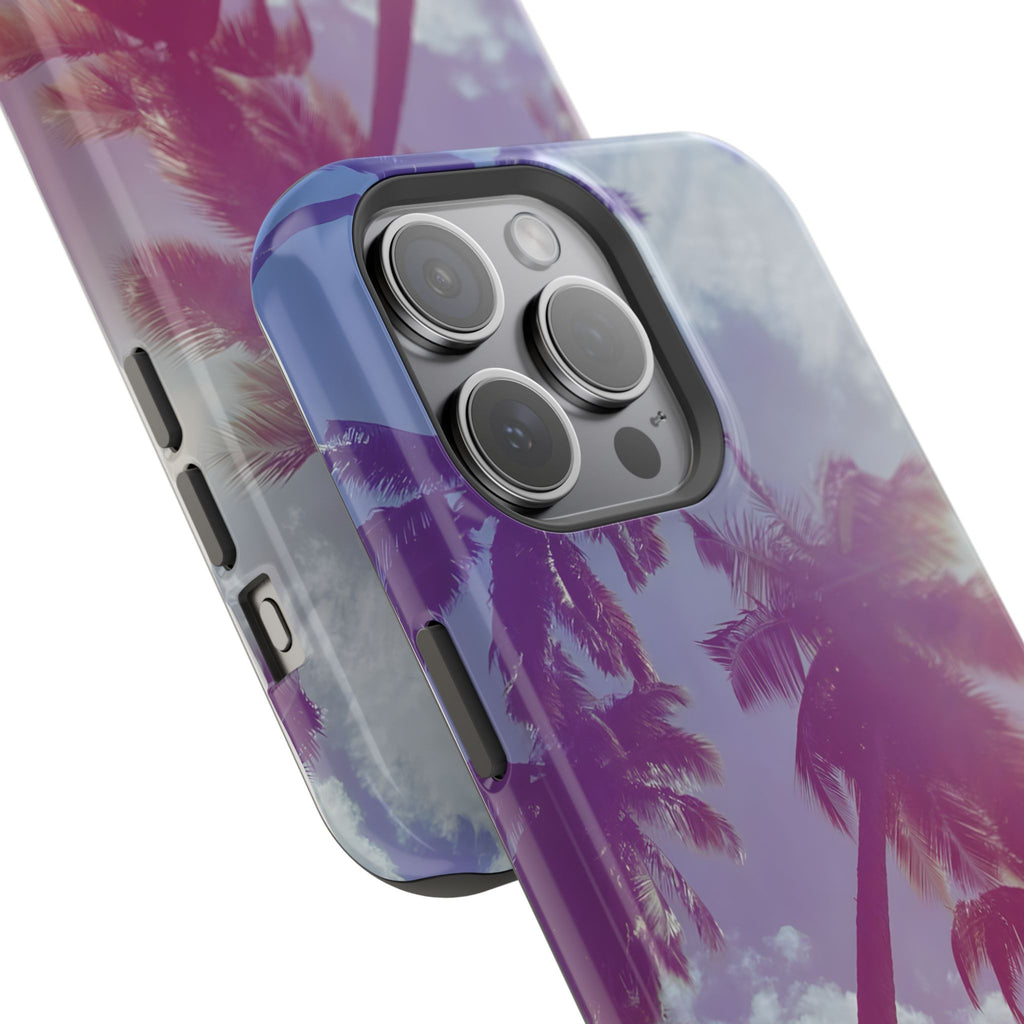 Tropical Palm Impact Phone Case — Sunset Palm Tree Protective Cover