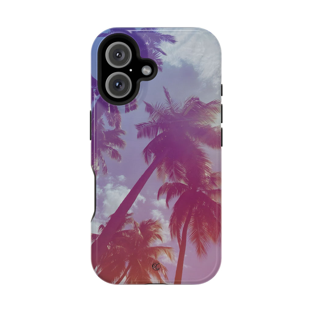 Tropical Palm Impact Phone Case — Sunset Palm Tree Protective Cover