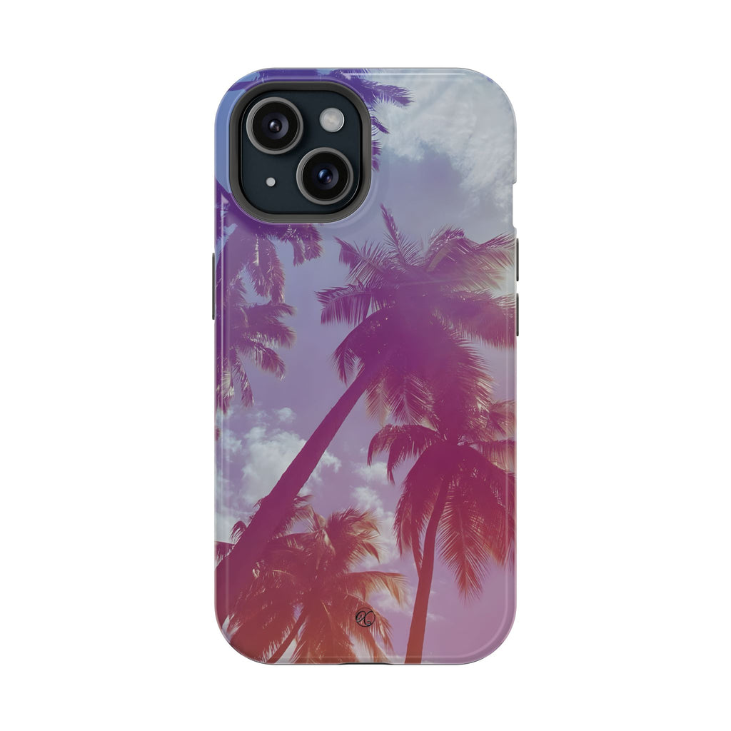 Tropical Palm Impact Phone Case — Sunset Palm Tree Protective Cover