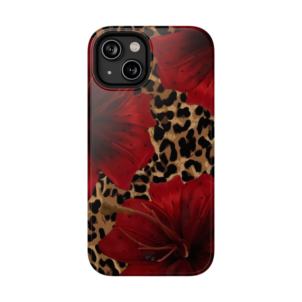 Leopard Red Lily Impact Phone Case
