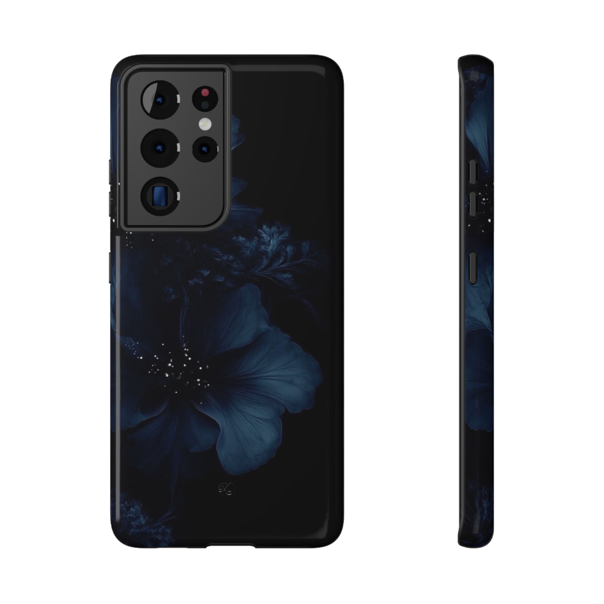 Impact-Resistant Phone Case — Midnight Floral Protection