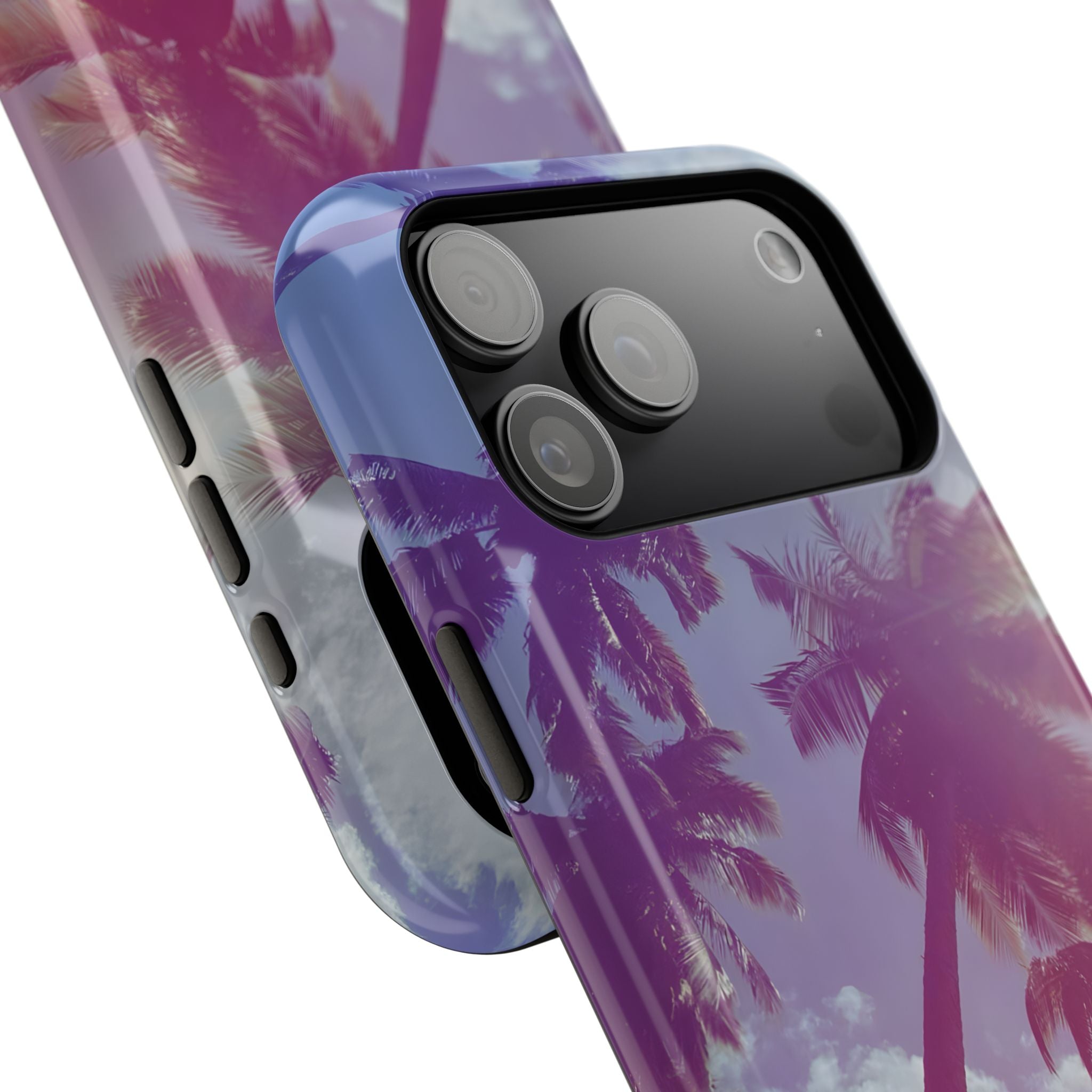 Tropical Palm Impact Phone Case — Sunset Palm Tree Protective Cover