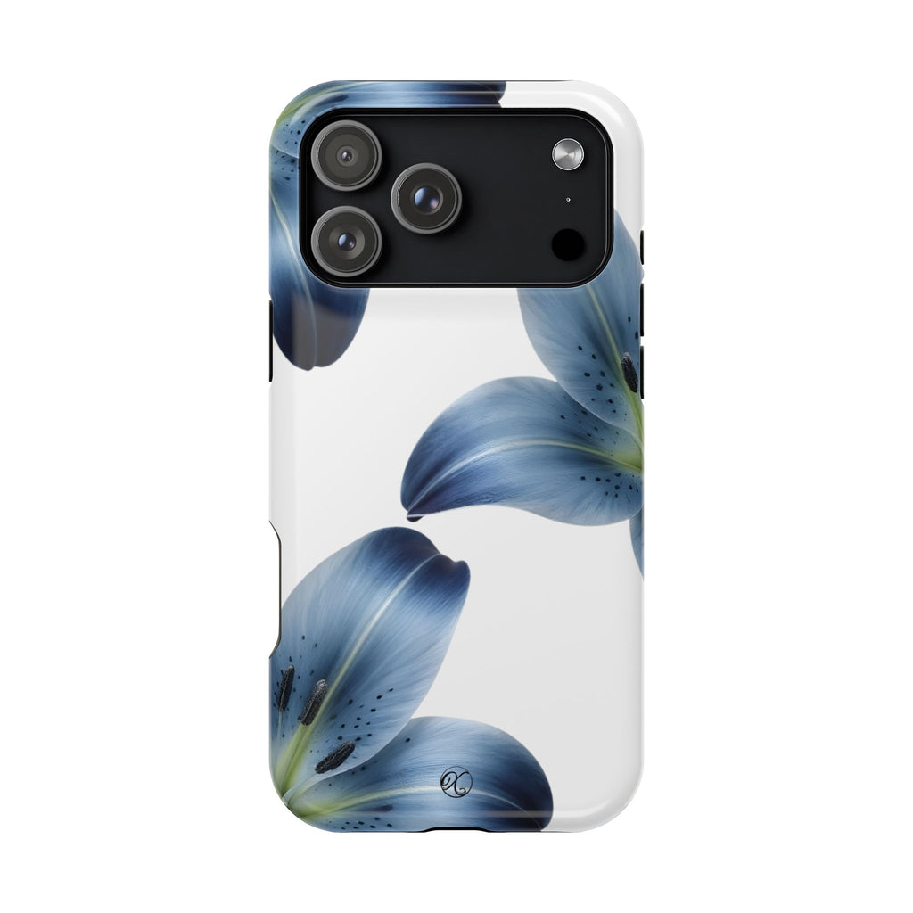 Floral Blue Lily Impact-Resistant Phone Case
