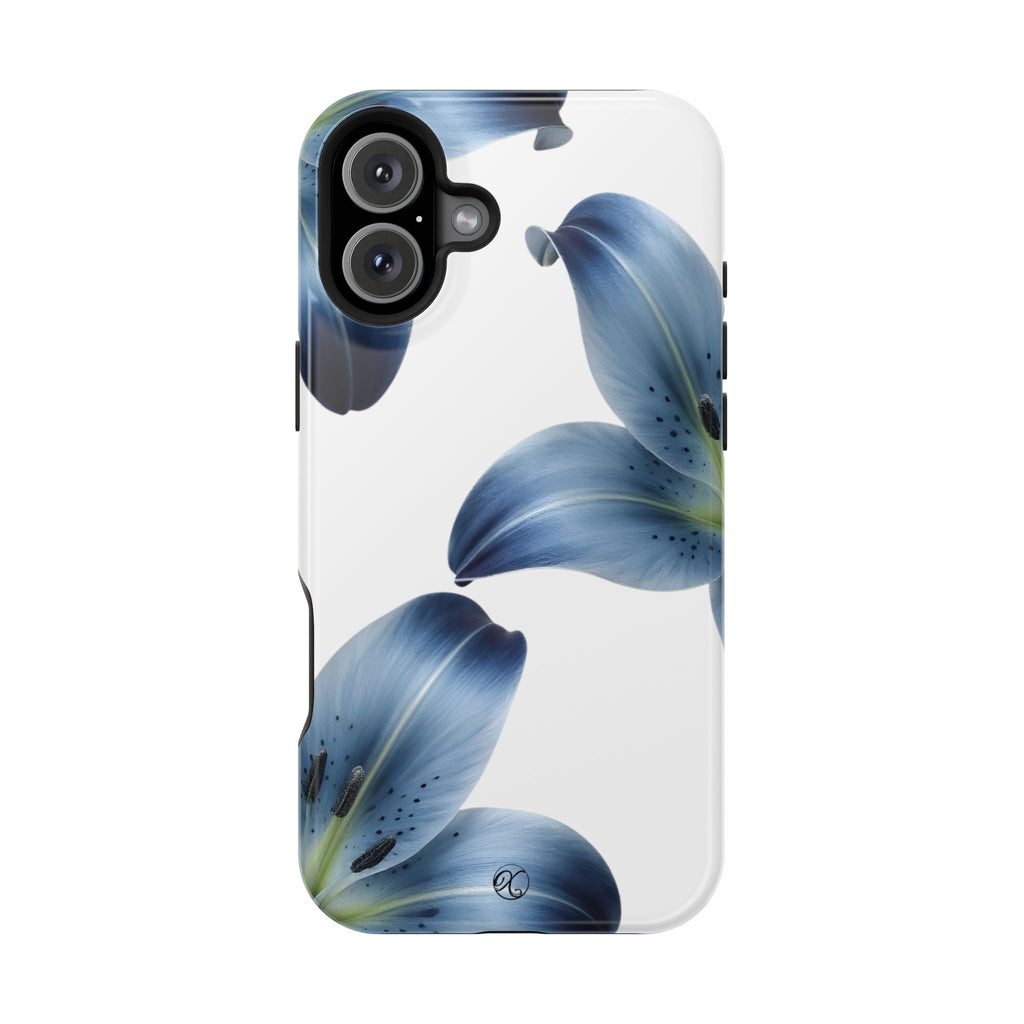 Floral Blue Lily Impact-Resistant Phone Case