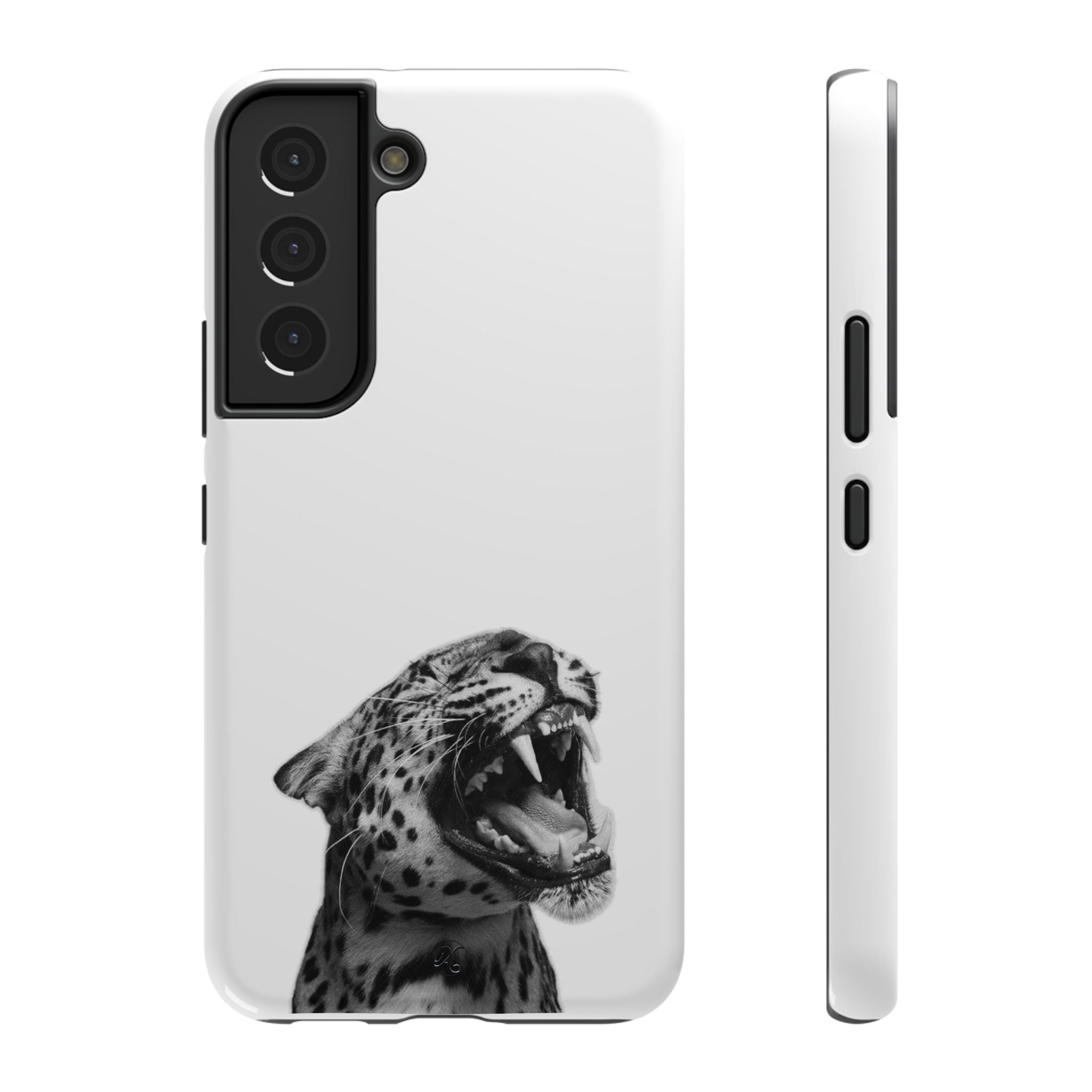 Leopard Roar Impact Phone Case — Protective iPhone Case with Fierce Black & White Design
