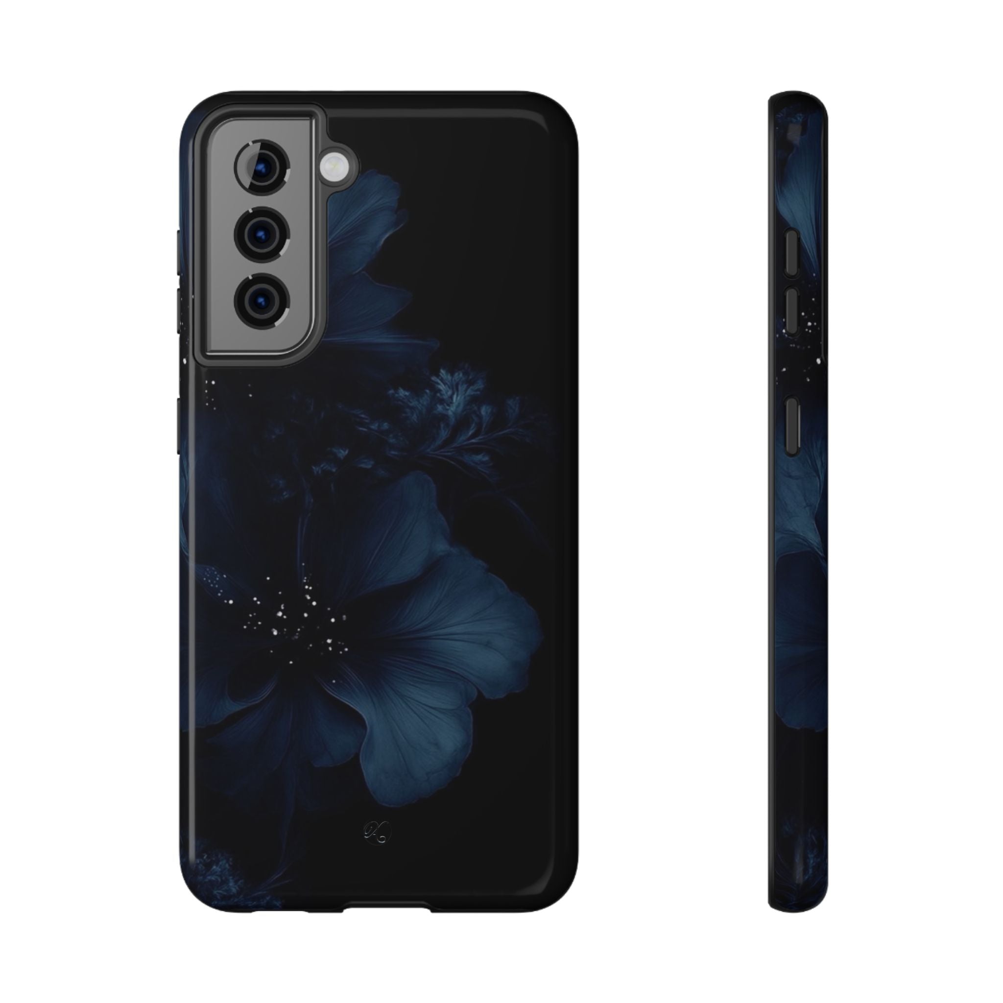 Impact-Resistant Phone Case — Midnight Floral Protection