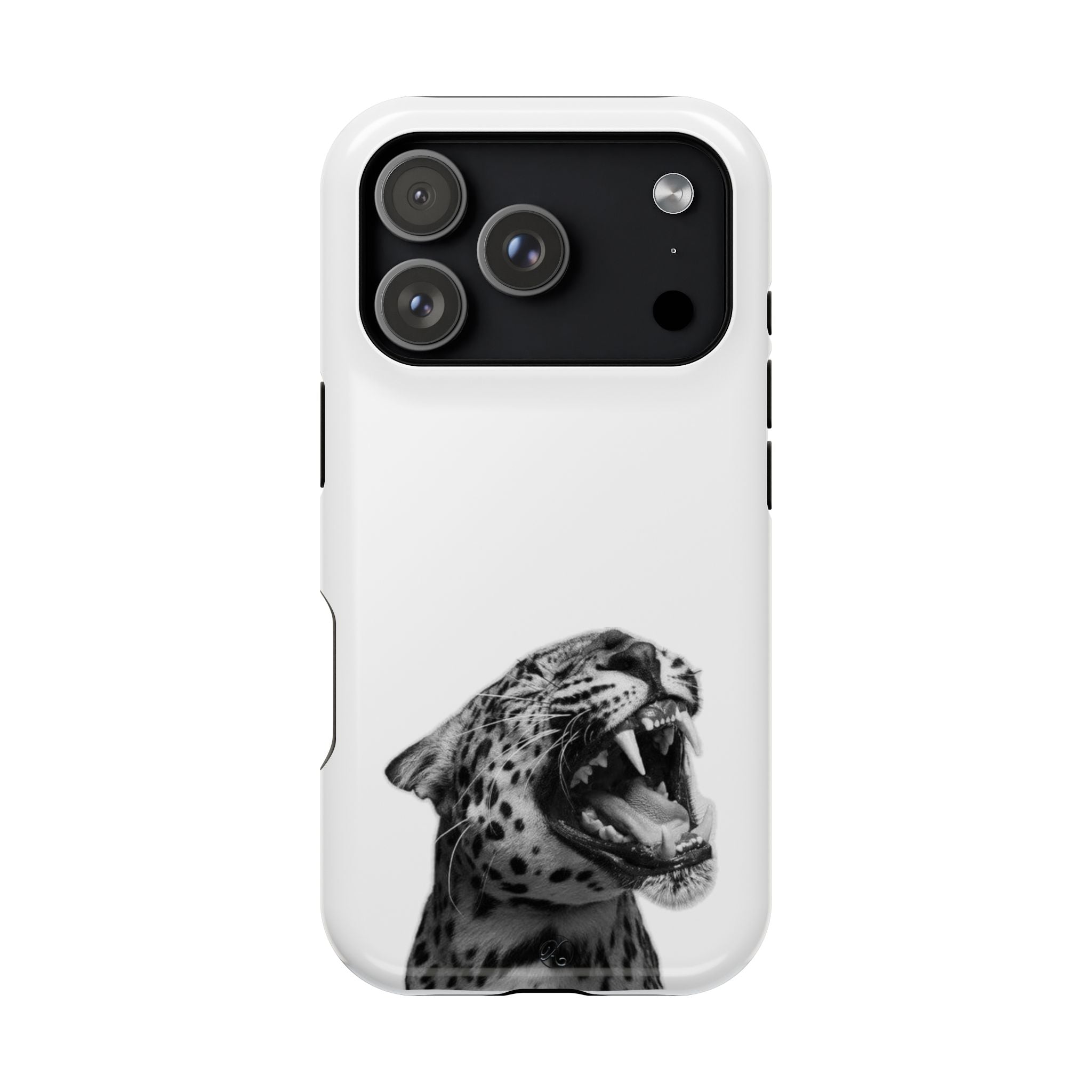 Leopard Roar Impact Phone Case — Protective iPhone Case with Fierce Black & White Design