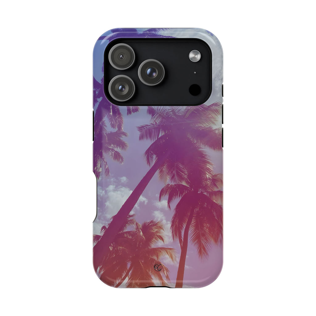 Tropical Palm Impact Phone Case — Sunset Palm Tree Protective Cover