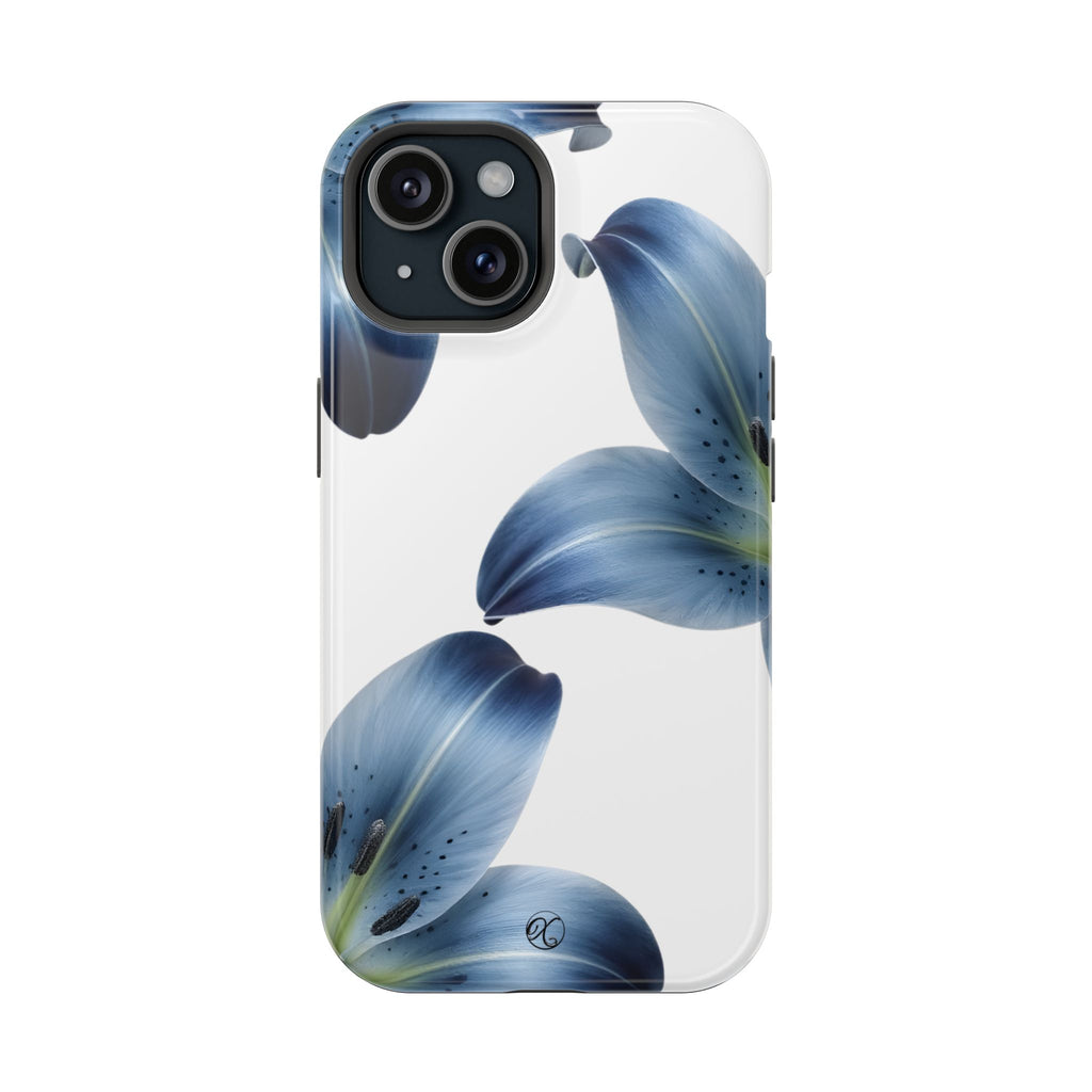 Floral Blue Lily Impact-Resistant Phone Case