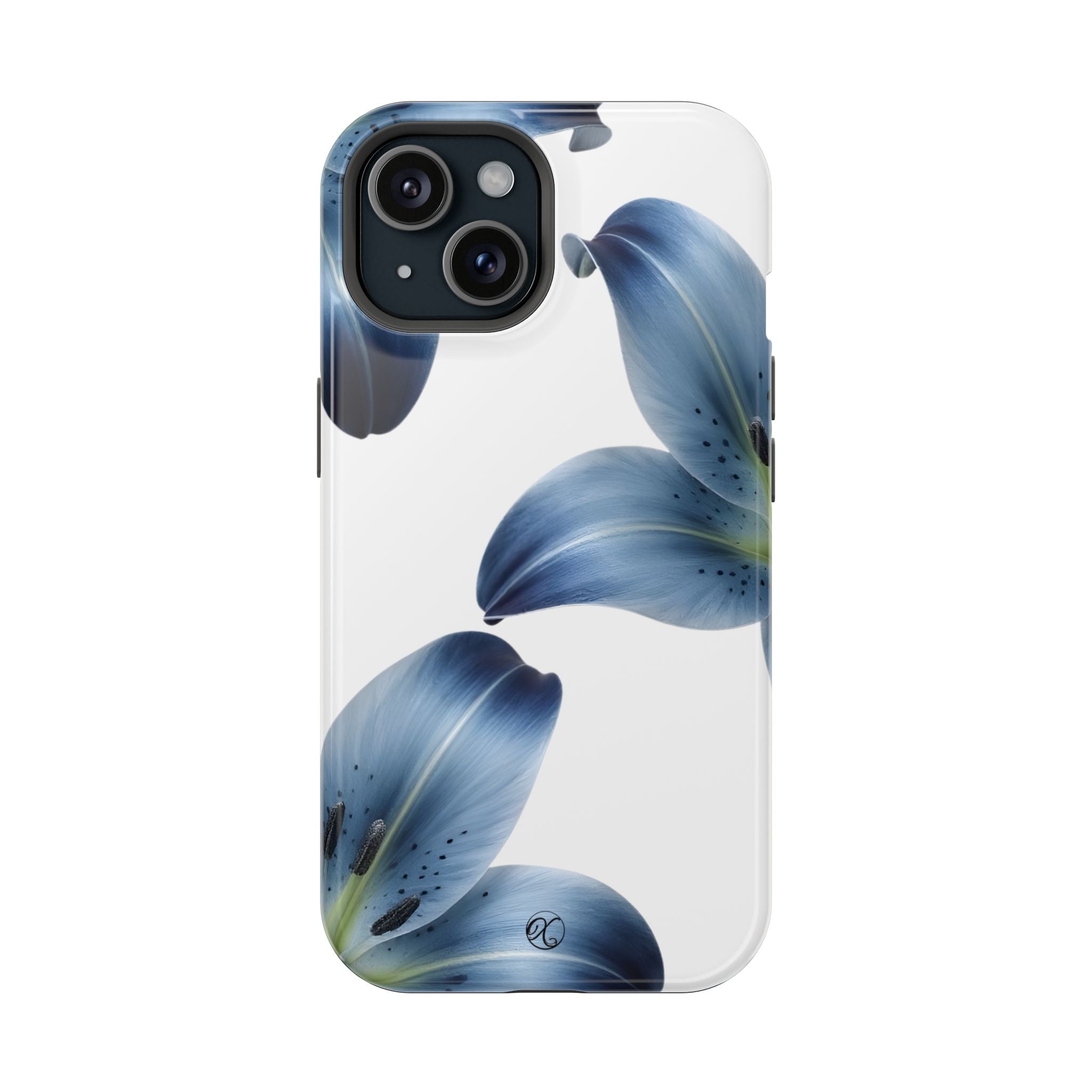 Floral Blue Lily Impact-Resistant Phone Case
