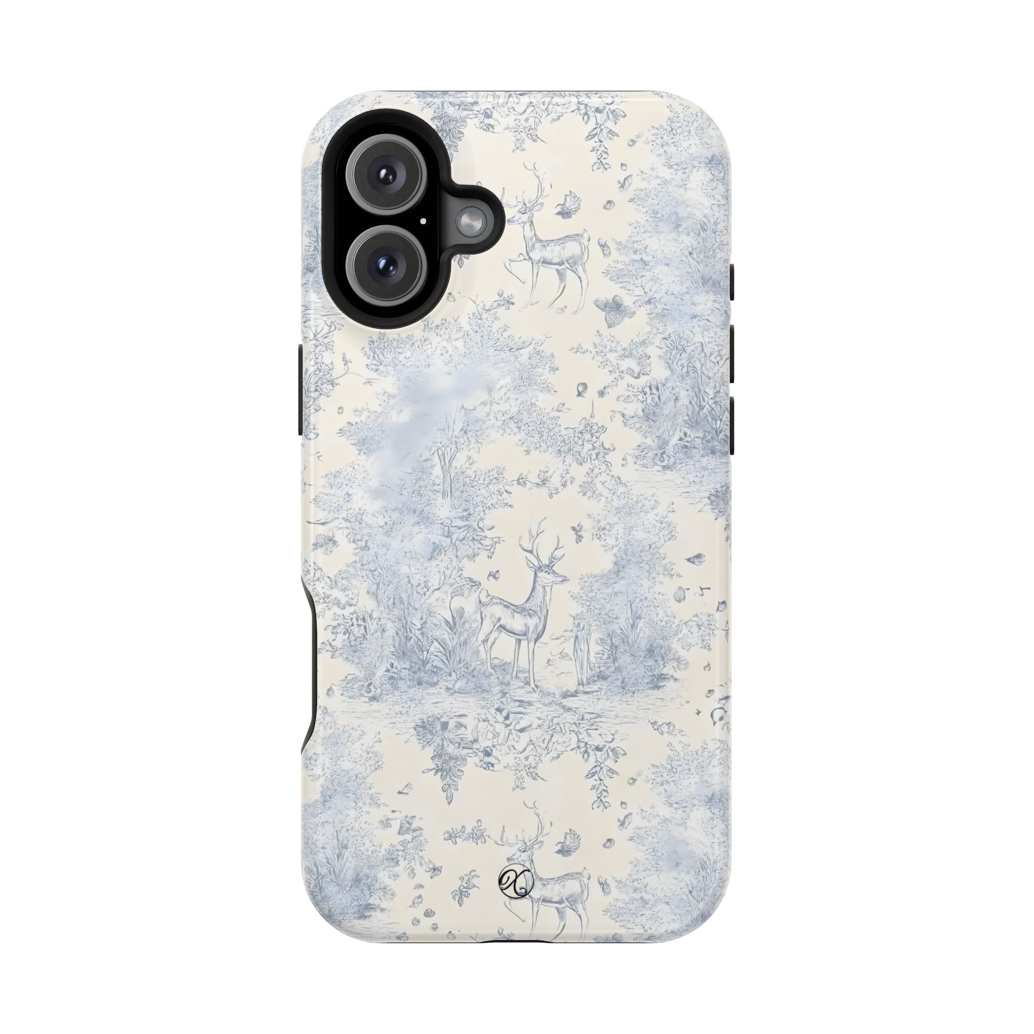 Deer Toile Impact-Resistant Phone Case — Vintage Woodland Pattern