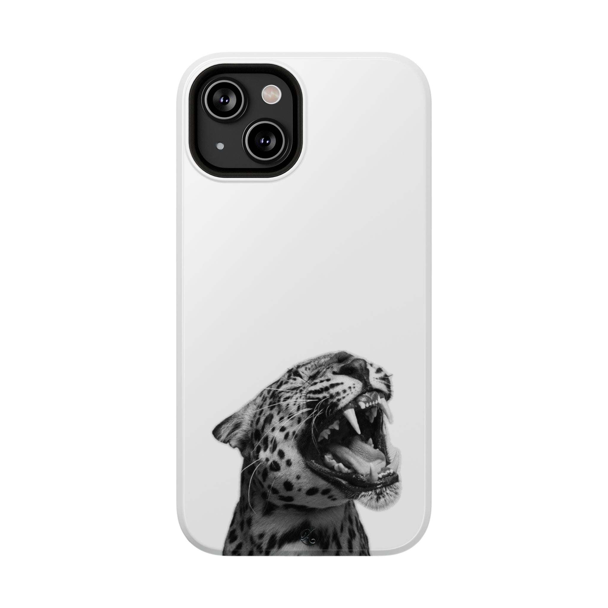 Leopard Roar Impact Phone Case — Protective iPhone Case with Fierce Black & White Design