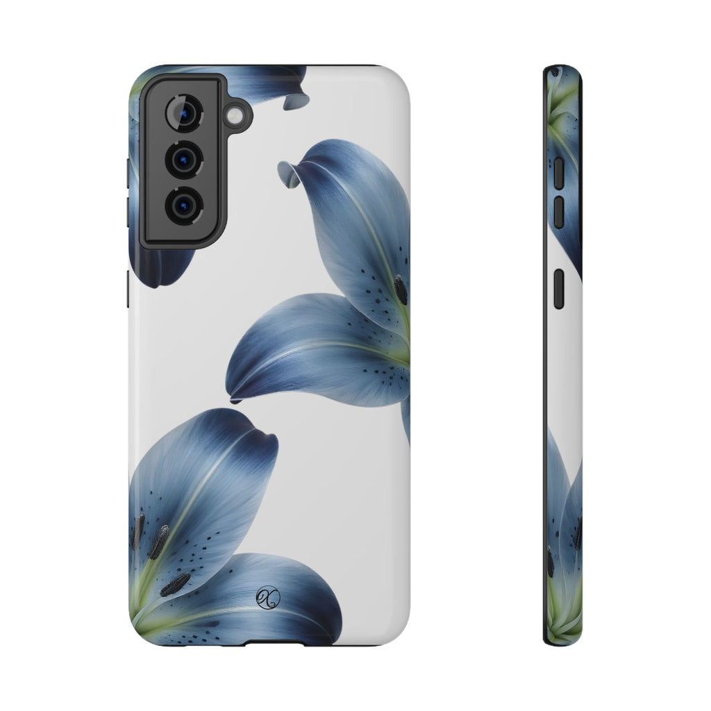 Floral Blue Lily Impact-Resistant Phone Case