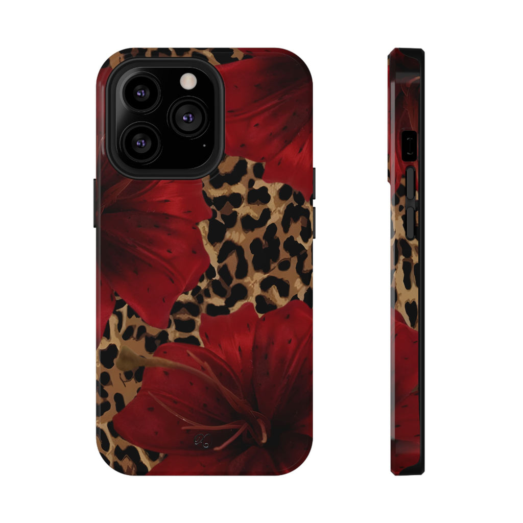 Leopard Red Lily Impact Phone Case