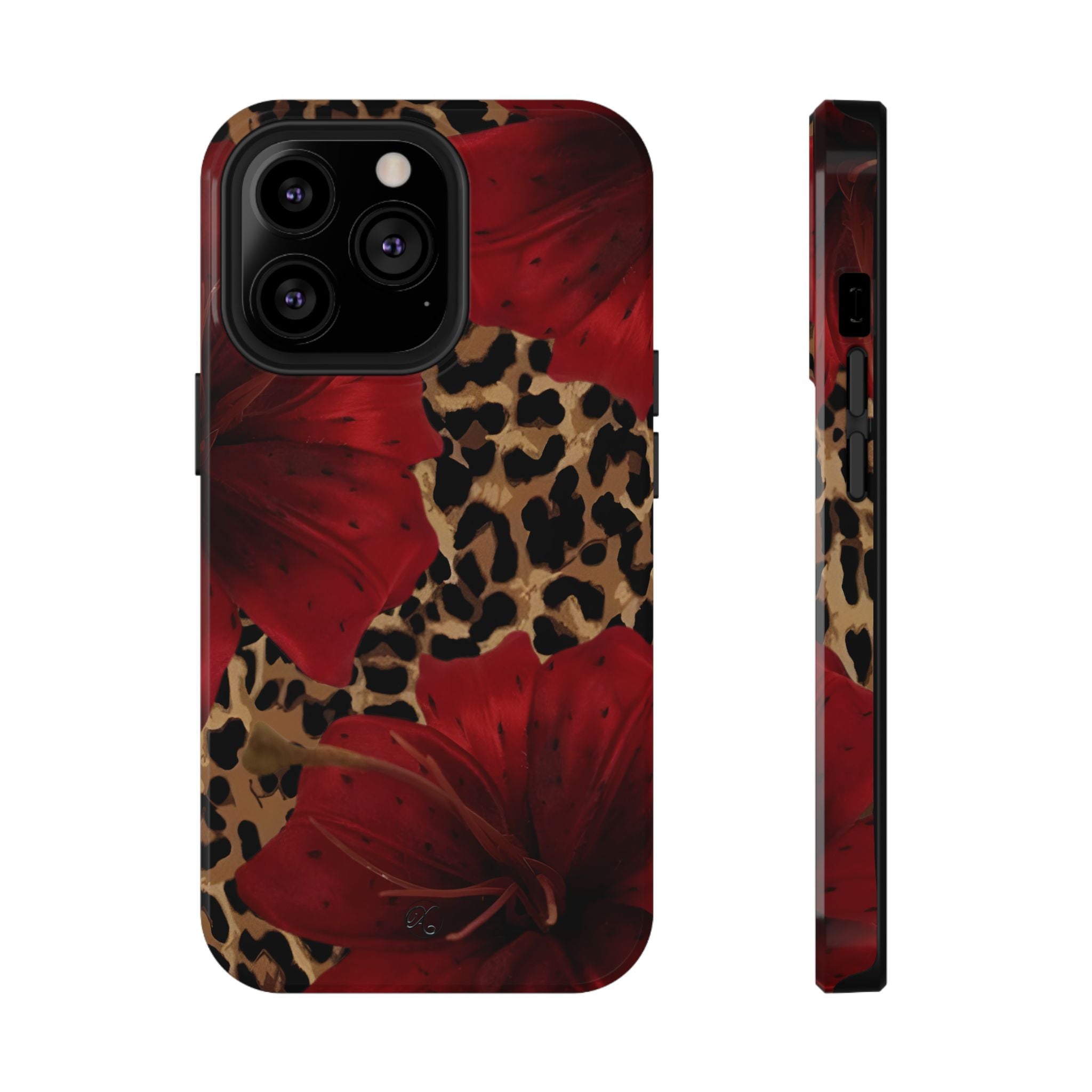 Leopard Red Lily Impact Phone Case