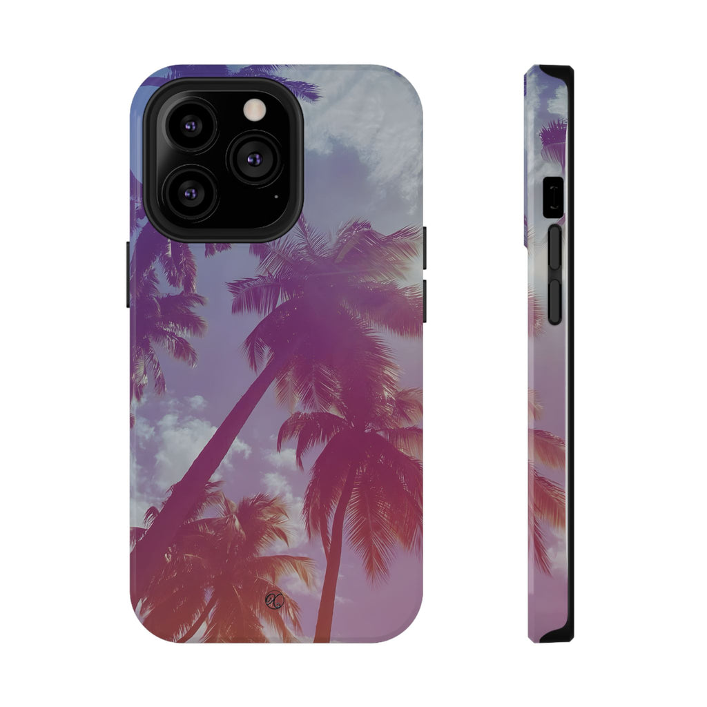 Tropical Palm Impact Phone Case — Sunset Palm Tree Protective Cover