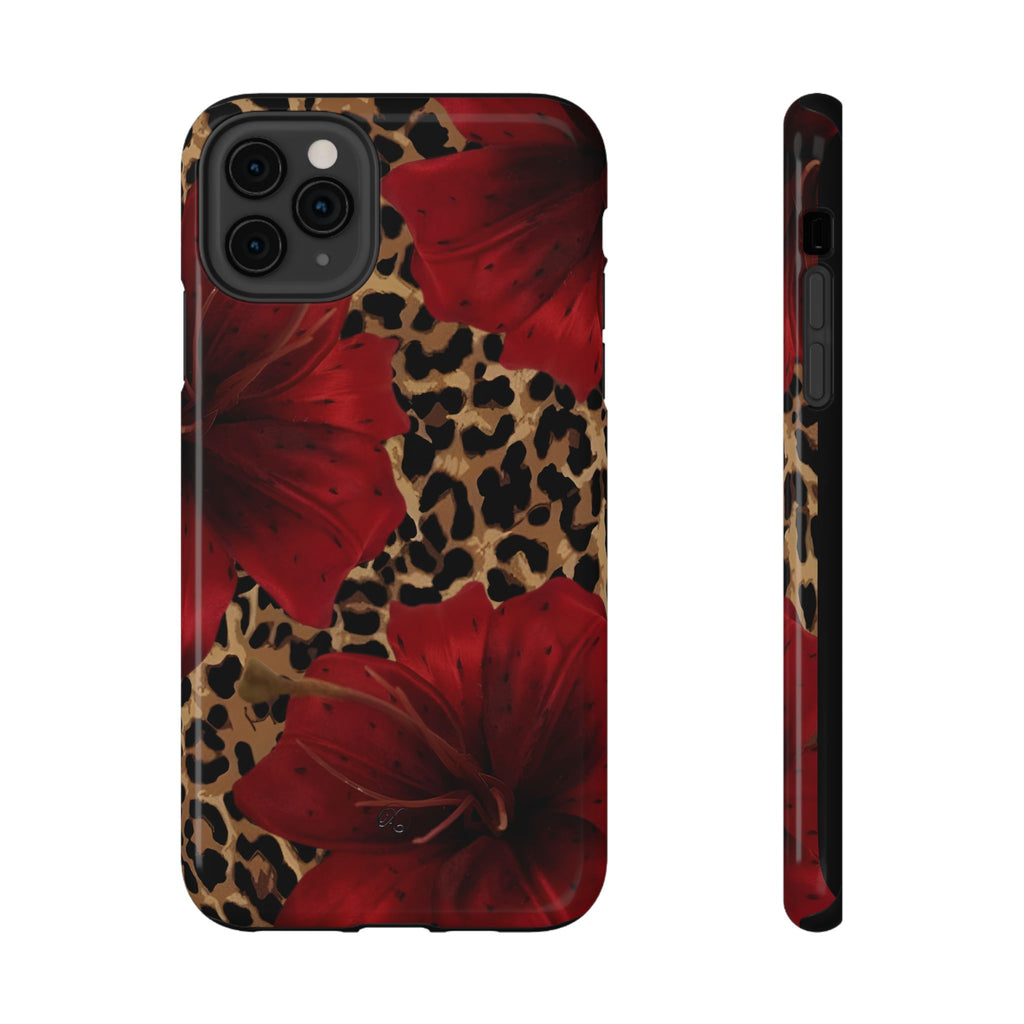 Leopard Red Lily Impact Phone Case