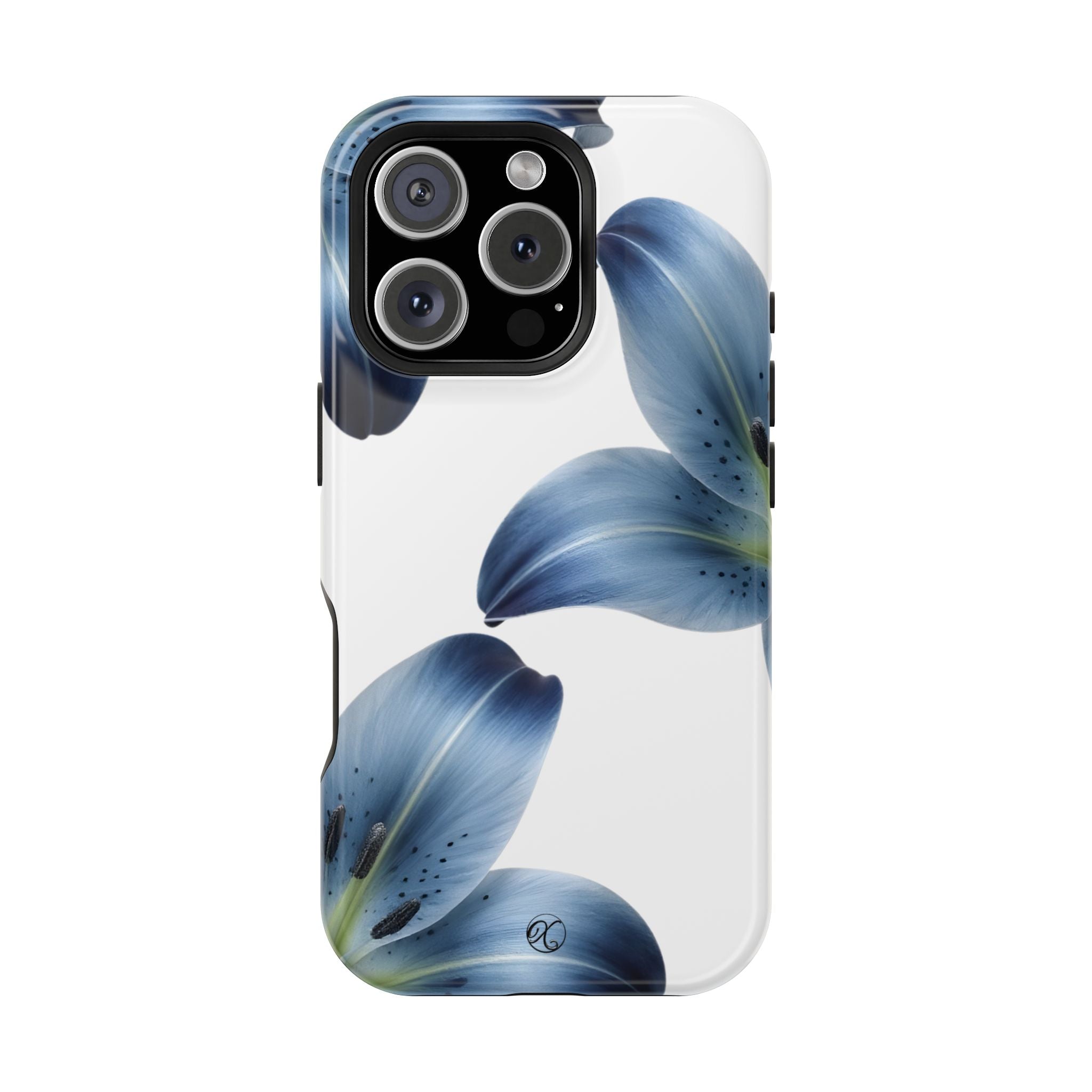 Floral Blue Lily Impact-Resistant Phone Case