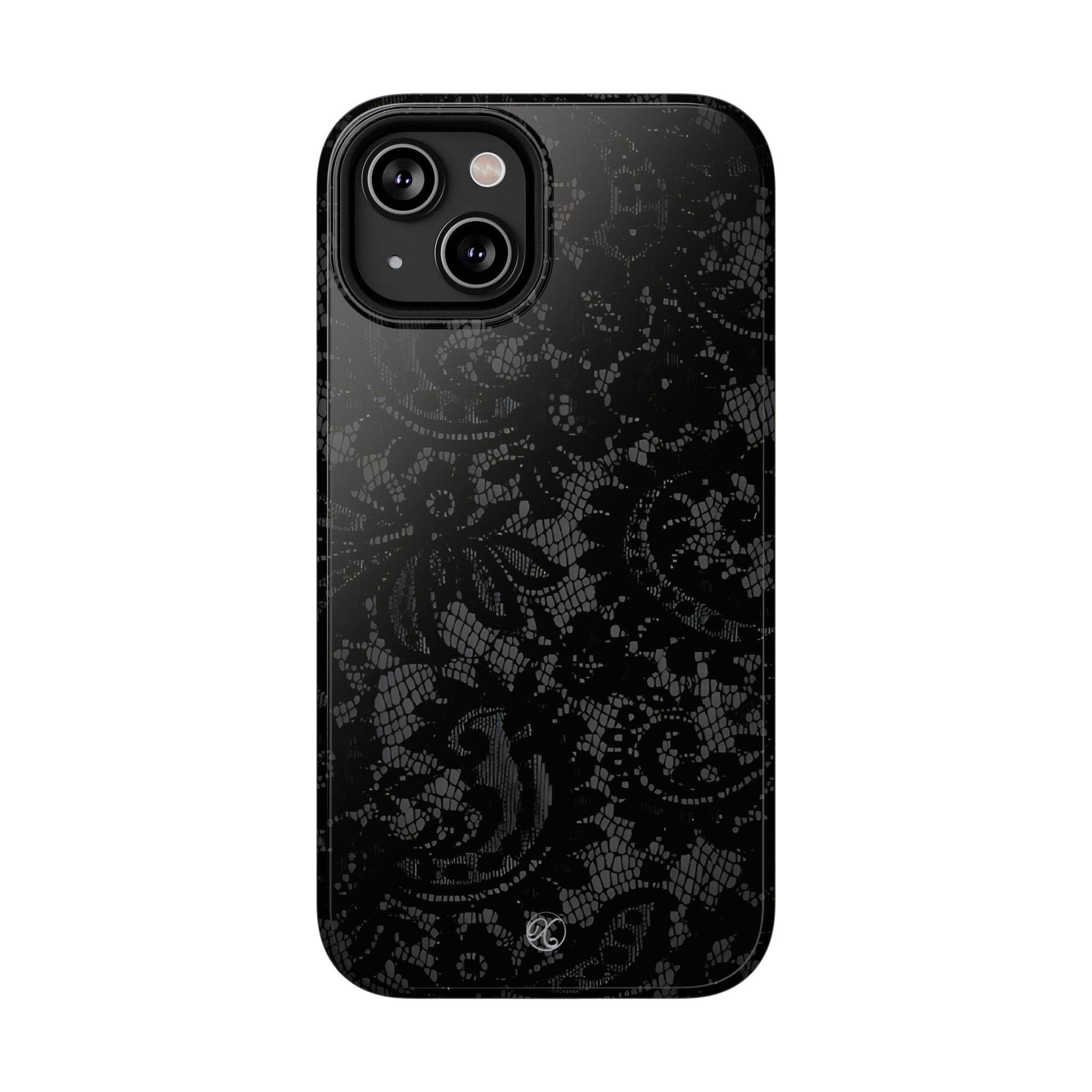 Black Lace Impact-Resistant Phone Case — Slim Protective iPhone Cover