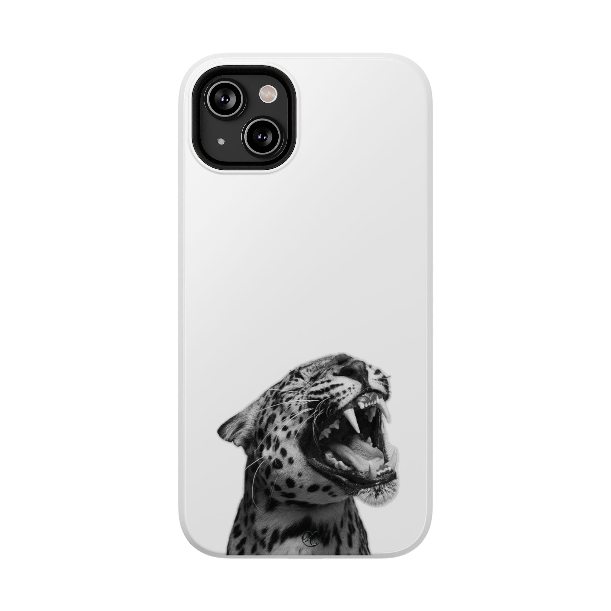 Leopard Roar Impact Phone Case — Protective iPhone Case with Fierce Black & White Design